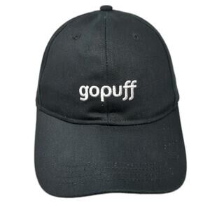 Gopuff Baseball Cap Black One Size Embroidered Logo Slideback Adjustable Hat